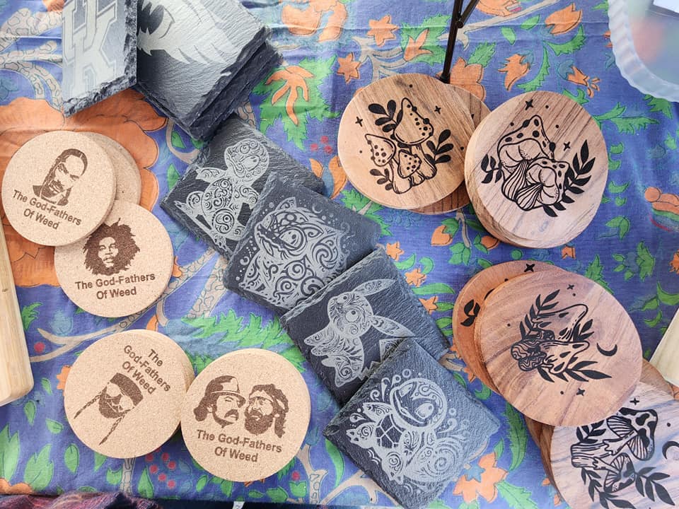 Custom engraved coasters
